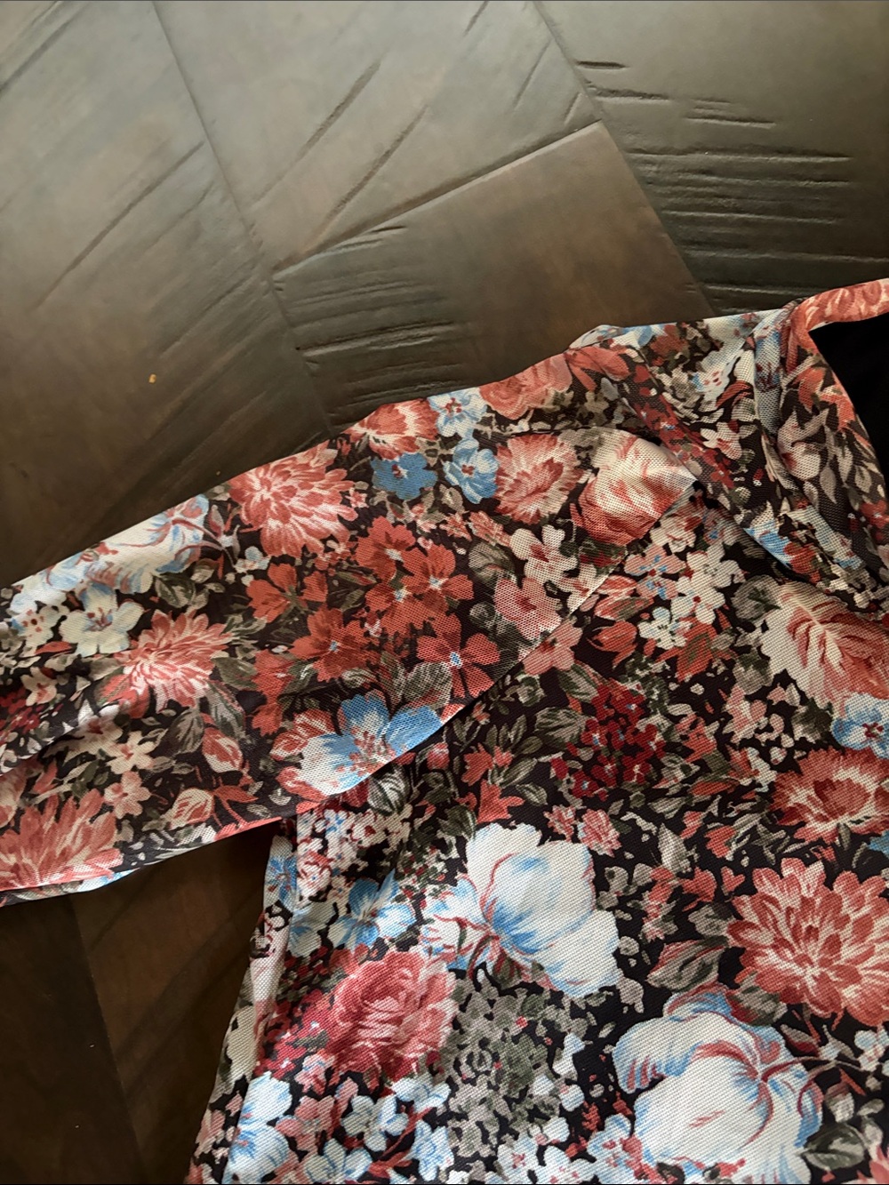 Floral Mock Neck Long-Sleeve Top in Pink Multi - Picture 4 of 5